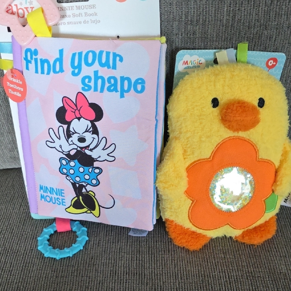 Disney Minnie Mouse Soft Book And Magic Years Soft Sensory Toy, NWT - Picture 2 of 9